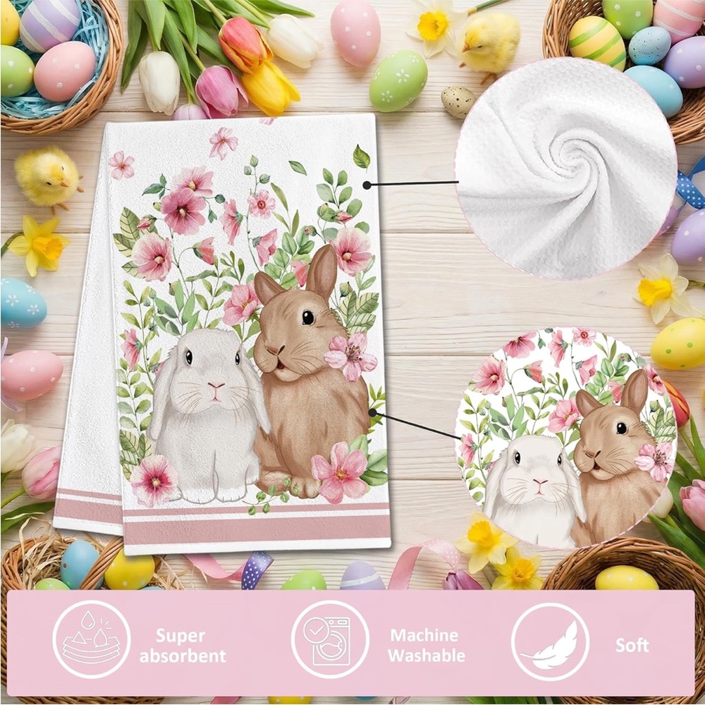 Cute Easter Kitchen Towels Set - Picture 3 of 5